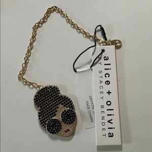 Alice & Olivia Face Charm Keychain